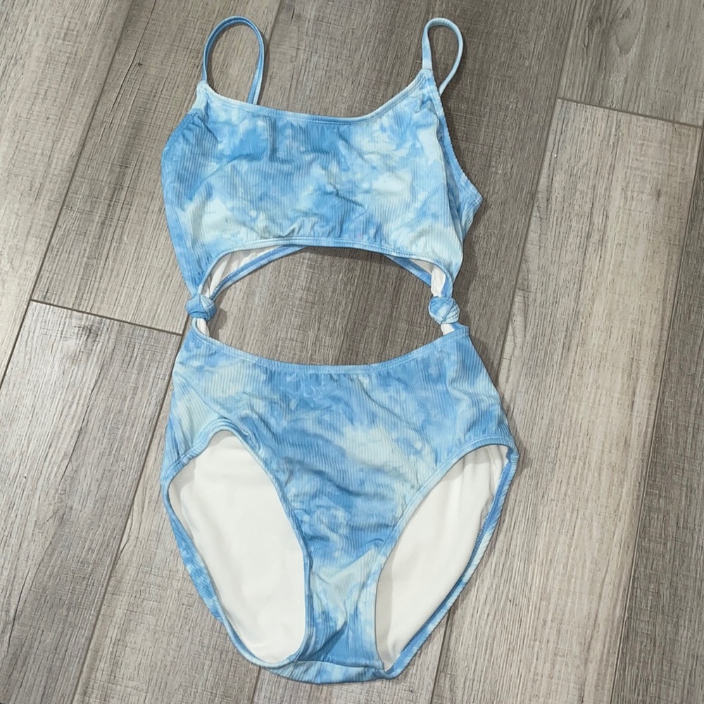 Art Class Girl Blue tie-dye One piece Swimsuit